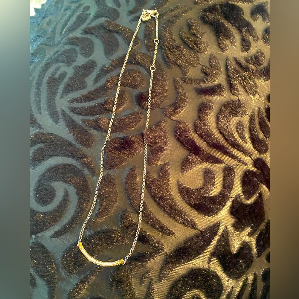 Delicate Gold-Tone Women's Bar Pendant Necklace by alwand vahan 🐆🐆